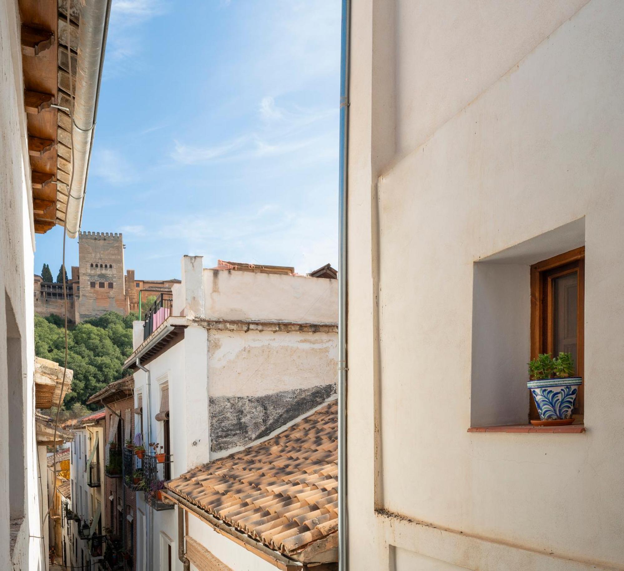 El Rincon Nazari - Vistas A La Alhambra Y Terraza Apartment Granada Bagian luar foto